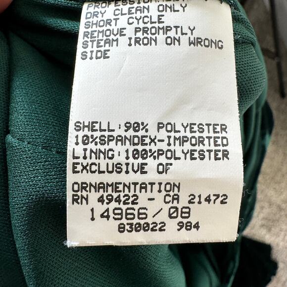 Vtg Scott McClintock Dress Women 8 Green Velvet Full Length Elegant Old Money - Picture 4 of 9